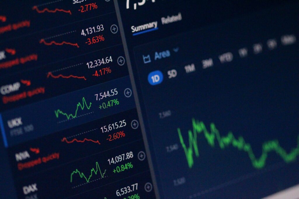 graph showing stock valuation