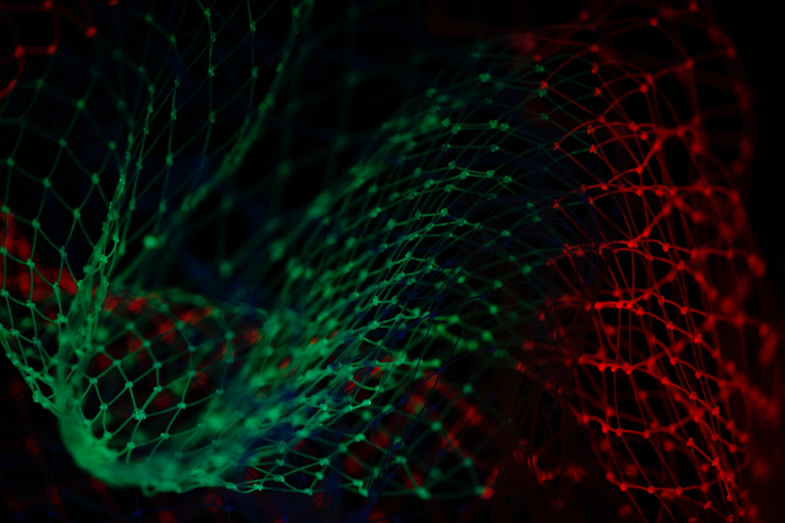 red and green data visualization web