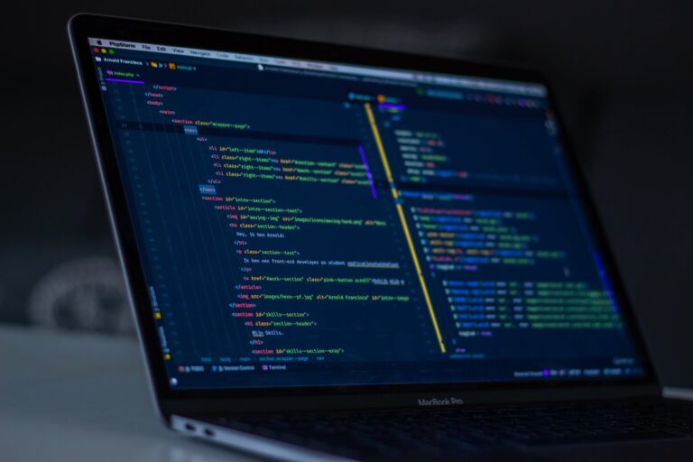 laptop with code