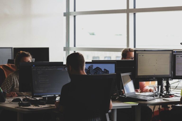 Computers in an office